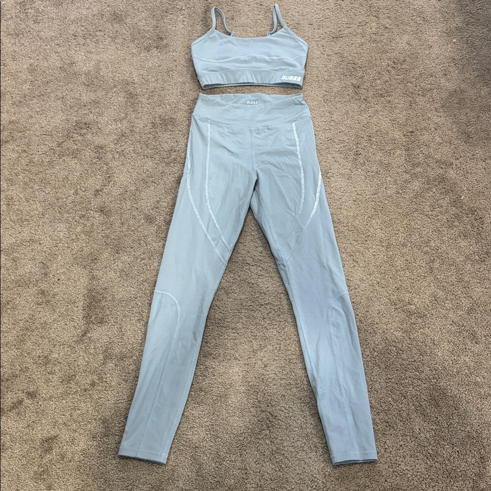 Guess Gray and Pink Activewear Set